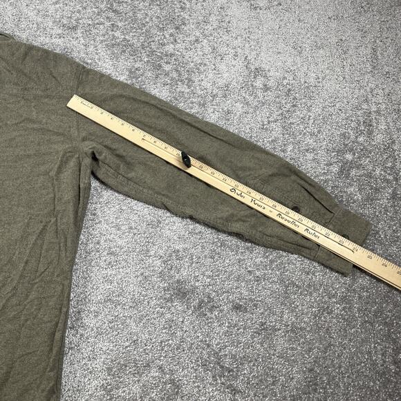 Woolrich Flannel Shirt Mens Large Button Down Outdoors Cotton Shale Gray Brown - Picture 11 of 12